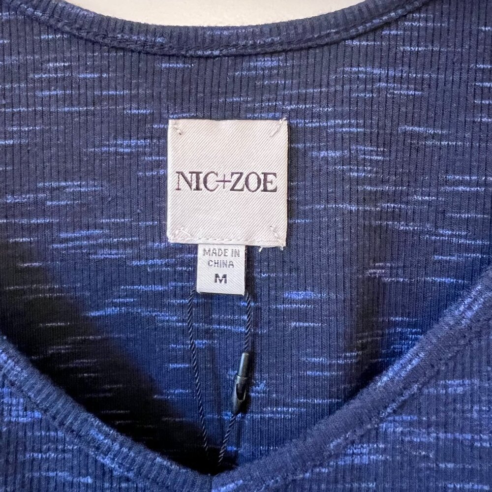 NWT NIC + ZOE Rib Sweater Tank in Indigo Size Medium - Picture 5 of 7